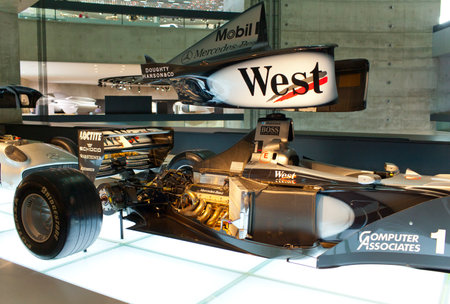 STUTTGART,GERMANY- MAY 31, 2012:  racing cars hall in Mercedes museum