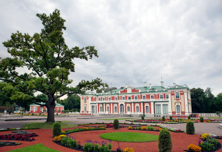 TALLINN, ESTONIA- SEPTEMBER 7, 2015: Kadriorg Palace, at Kadriorg Park on September 7, 2015 in Tallinn, Estonia.のeditorial素材