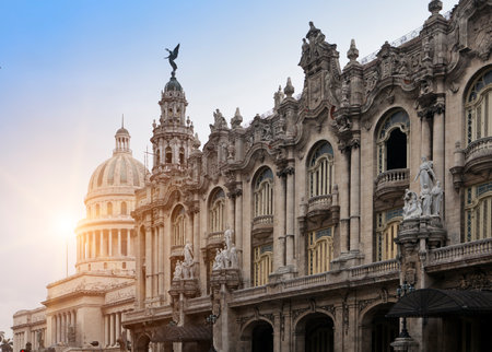 Cuba.The Capitol building and the Great Theater of Havana

のeditorial素材