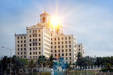 Cuba, Havana. Historical building of National hotelのeditorial素材