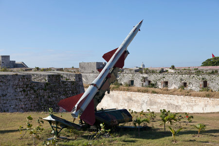 Cuba. Havana. Fortress Morro- Cabana. The exhibition of the Soviet weapon devoted to memory of the Caribbean Crisis (Cuban missile crisis)のeditorial素材