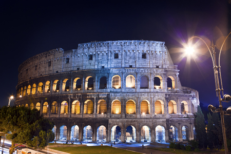 Italy. Rome. The night Collosseoの写真素材