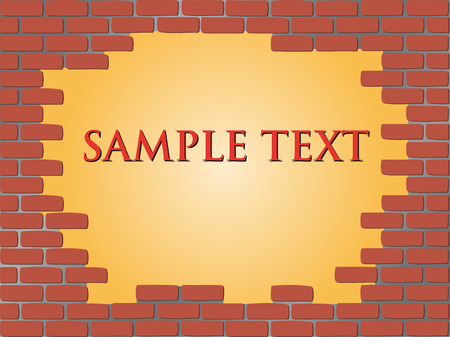 hole in a wall for inscriptions vector illustrationのイラスト素材