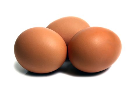 eggs isolated on white background