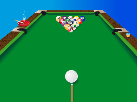 a billiard table vector illustration