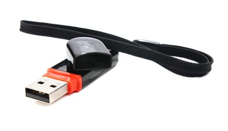 usb flash drive isolated on white background