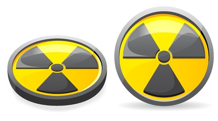 an emblem is a sign of radiation illustration isolated on white backgroundの写真素材