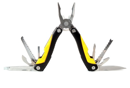 swiss knife isolated on white background