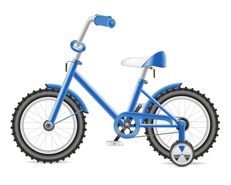 kids bicycle for a boy illustration isolated on white backgroundの写真素材