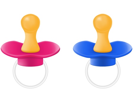 baby soother for boys and girls illustration