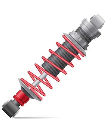 car shock absorber vector illustration isolated on white backgroundのイラスト素材