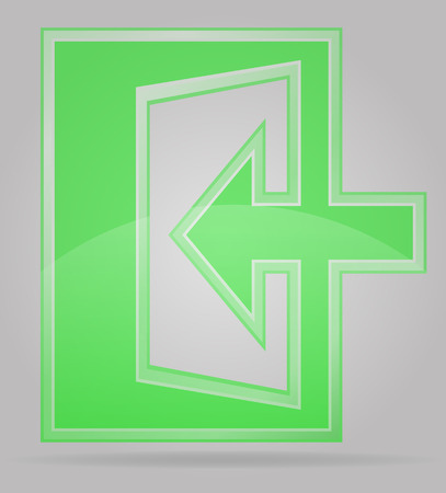 transparent sign exit vector illustration isolated on gray backgroundの写真素材