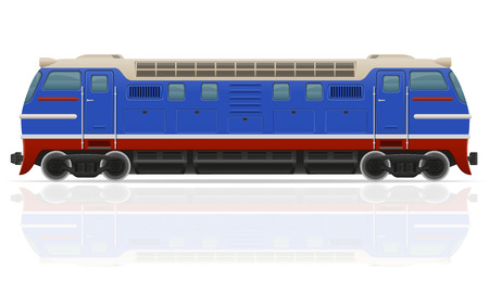 railway locomotive train vector illustration isolated on white backgroundの写真素材