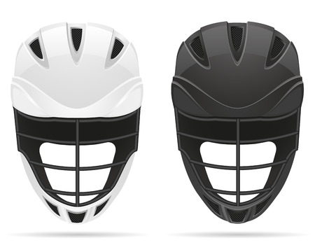 lacrosse helmets illustration isolated on white backgroundの写真素材
