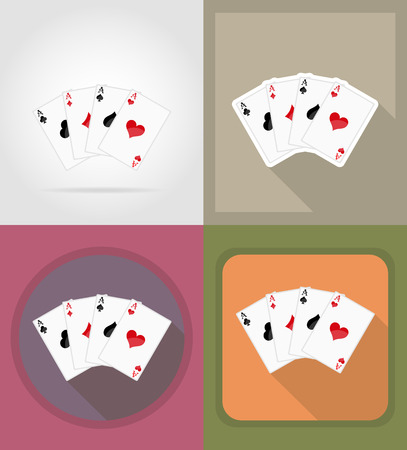 casino objects and equipment flat icons illustration isolated on backgroundの写真素材
