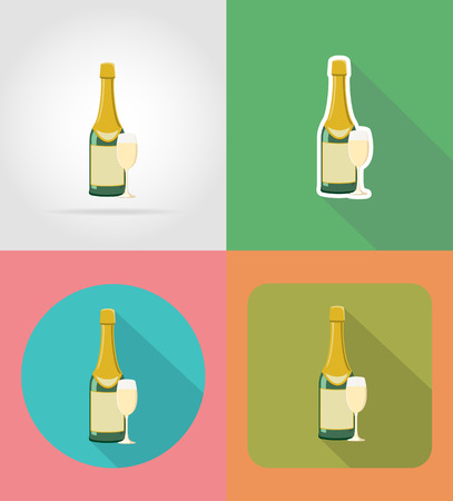 christmas and new year flat icons vector illustration isolated on backgroundの写真素材