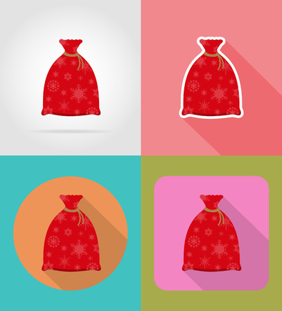 christmas and new year flat icons vector illustration isolated on backgroundの写真素材