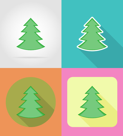 christmas and new year flat icons vector illustration isolated on backgroundの写真素材