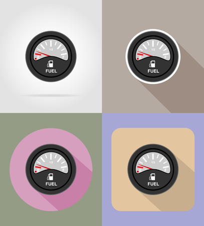 fuel level indicator flat icons vector illustration isolated on backgroundの写真素材