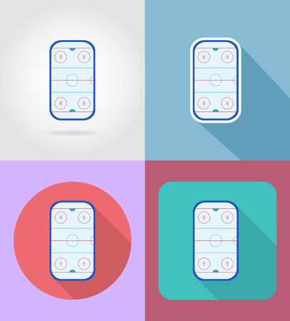 hockey stadium flat icons vector illustration isolated on backgroundの写真素材