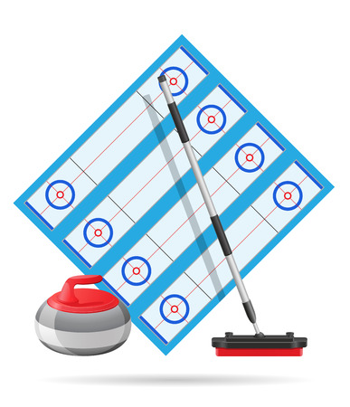 playground for curling sport game vector illustration isolated on white backgroundの写真素材