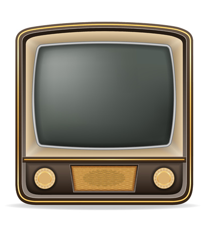 tv old retro vintage icon stock vector illustration isolated on white backgroundの写真素材