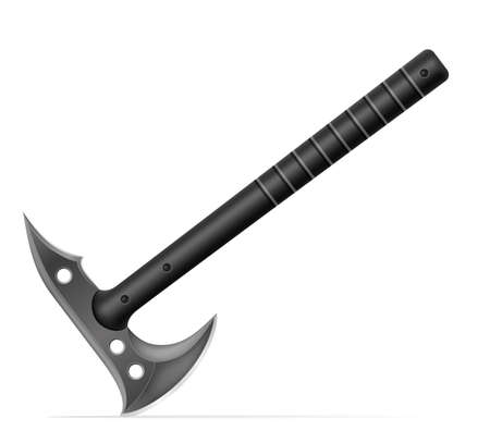 ancient warrior battle ax vector illustration isolated on white backgroundのイラスト素材