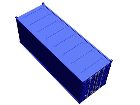 cargo container for the transport of goods 3d render illustration isolated on white background