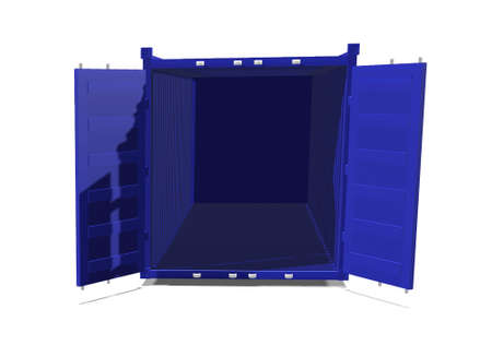 cargo container for the transport of goods 3d render illustration isolated on white background
