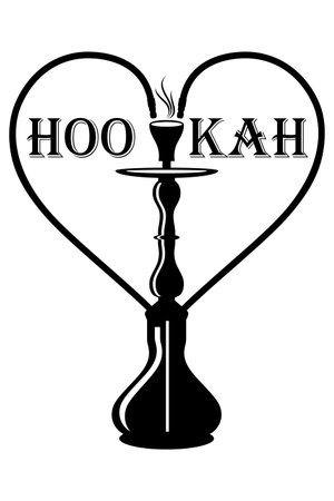 hookah for tobacco smoking and relaxation vector illustration isolated on white background
