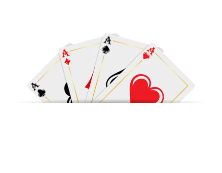 casino cards for gambling vector illustration isolated on white backgroundのイラスト素材