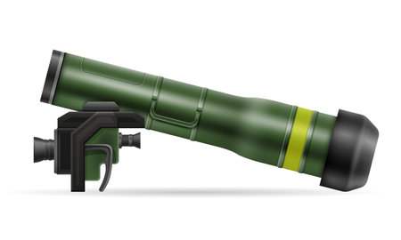 hand portable missile system vector illustration isolated on white backgroundのイラスト素材