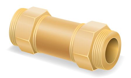 metal connection for pipes vector illustration isolated on white backgroundのイラスト素材