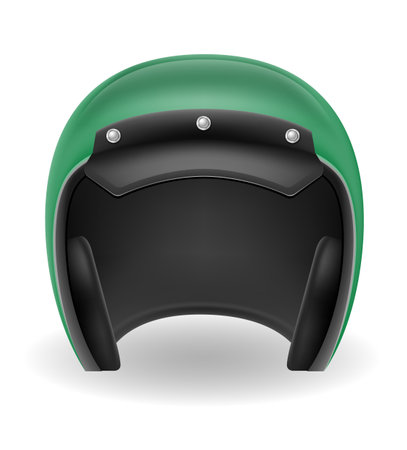 old motorcyclist helmet for driving a motorbike vector illustration isolated on white backgroundのイラスト素材
