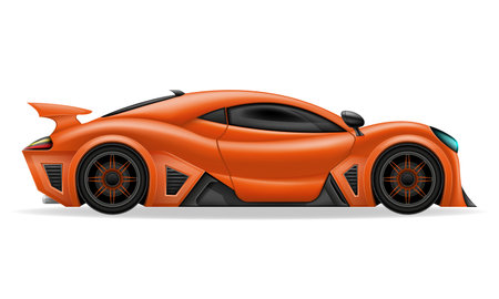 sport hyper super car vector illustration isolated on white backgroundのイラスト素材