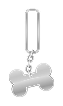 dog collar medallion not to get lost vector illustration isolated on white backgroundのイラスト素材