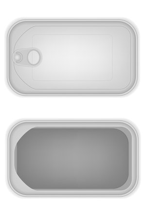 metal rectangular jar for products vector illustration isolated on white backgroundのイラスト素材