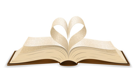 open book with pages vector illustration isolated on white backgroundのイラスト素材