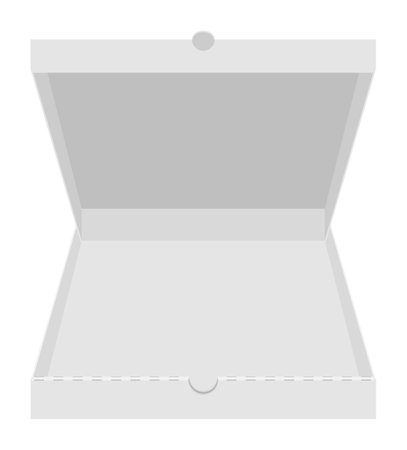 box package for big round pizza with cheese tomato salami olive champignon onion stock vector illustration isolated on white backgroundのイラスト素材