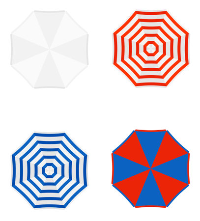 beach and sea summer leisure objects stock vector illustration isolated on white backgroundのイラスト素材