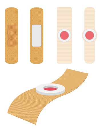 medical plaster for sealing the wounds stock vector illustration isolated on white backgroundのイラスト素材