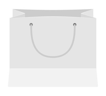 white paper shopping bag stock vector illustration isolated on backgroundのイラスト素材