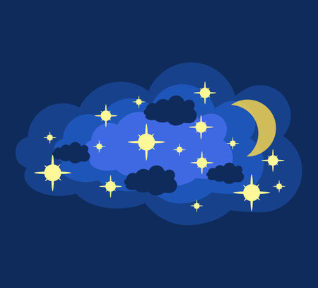 sky and clouds paper cut art banner vector illustration flat style background for you designのイラスト素材
