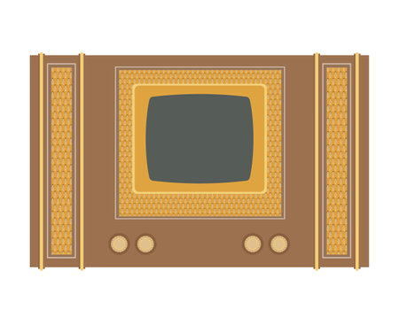 retro old vintage icons flat style stock vector illustration isolated on white backgroundのイラスト素材