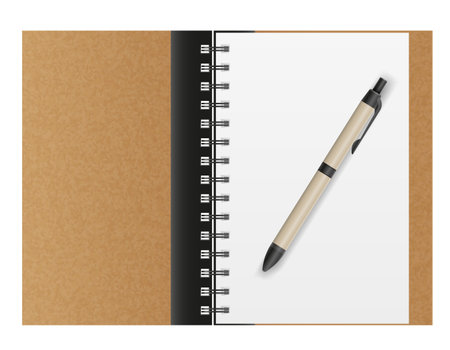 notebook for daily notes and reminders notepad cartoon stock vector illustration isolated on white backgroundのイラスト素材