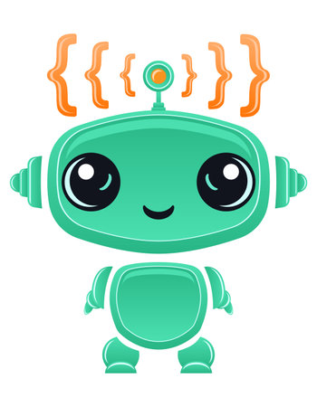 coding kids programming training logo for your business or company vector illustration isolated on white backgroundのイラスト素材