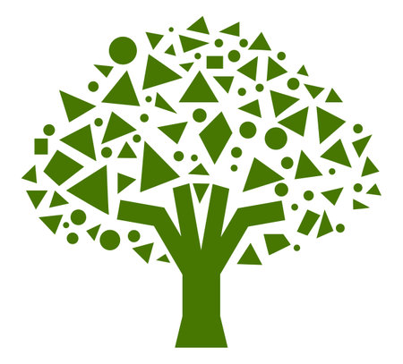 nature tree ecology logo for your business or company vector illustration isolated on white backgroundのイラスト素材