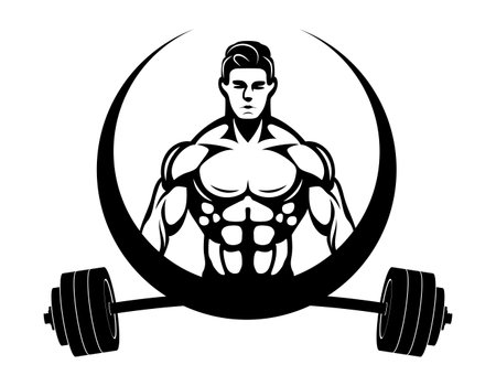 fitnessgym logo creative and original for your business or company logotype vector illustration isolated on white backgroundのイラスト素材