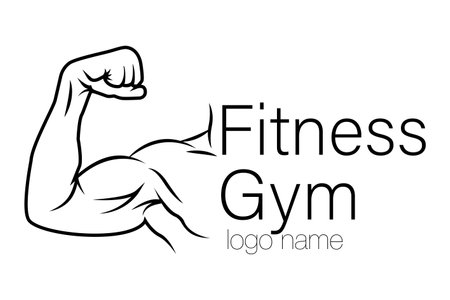 fitnessgym logo creative and original for your business or company logotype vector illustration isolated on white backgroundのイラスト素材