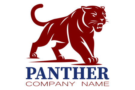 panther logo creative and original for your business or company logotype vector illustration isolated on white backgroundのイラスト素材